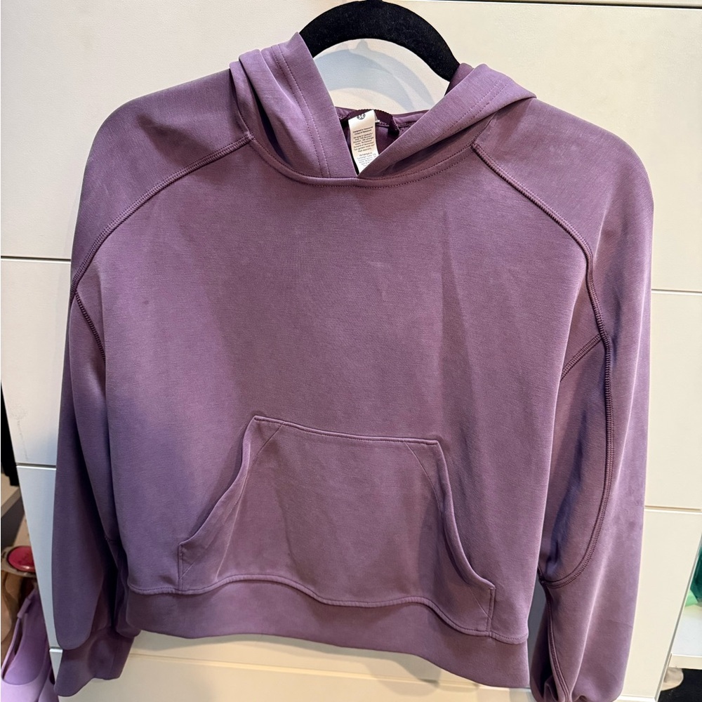 lululemon athletica purple Cropped Pullover Hoodie
